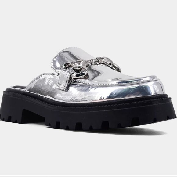 Size 7 TIFFANY mule-loafers w/ chunky lug soles & timeless chain detail Shu Shop - Picture 4 of 8